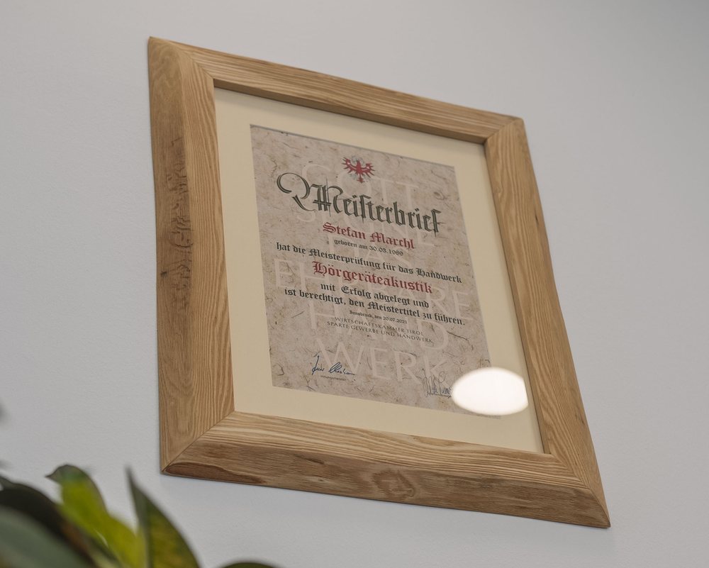 Meisterbrief für das Handwerk Hörgeräteakustik von Stefan Marchl